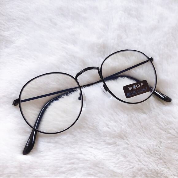 Mai Black Round Computer Blue Light Glasses - Picture 3 of 10